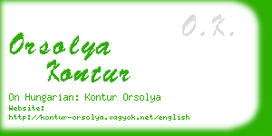 orsolya kontur business card